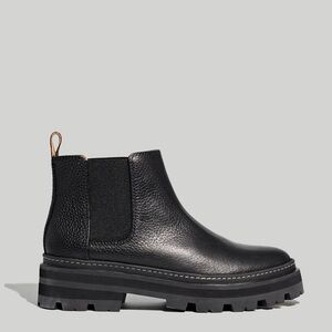 Madewell Mariam Black Leather Chelsea Boots